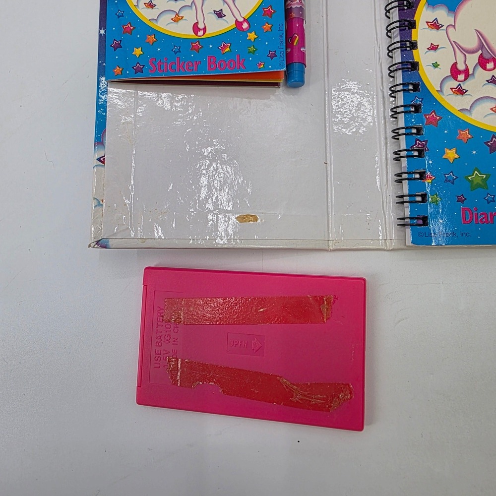 VINTAGE 90S LISA FRANK MARKIE FLIP OUTS ORGANIZER PLANNER UNICORN *READ* RARE - Picture 9 of 15